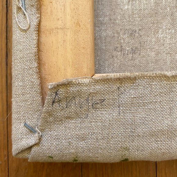 Original abstract oil painting by Margaret Tsirantonakis, "Angel" 1995 11"x10" - Picture 7 of 8